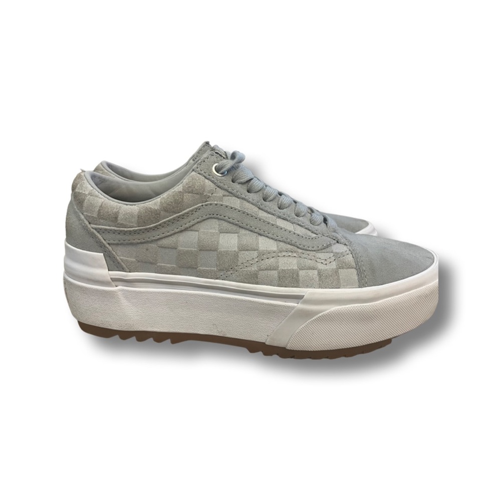 Old Skool Vans checkered platforms